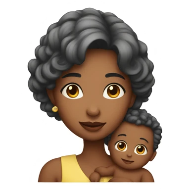 beautiful woman with a baby boy sticker