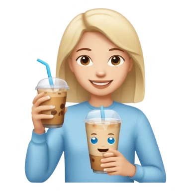 Only a glass Iced coffee cutie  sticker