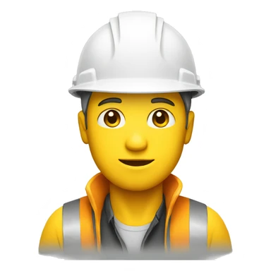 A braver man, white skin, with a construction hat yellow sticker