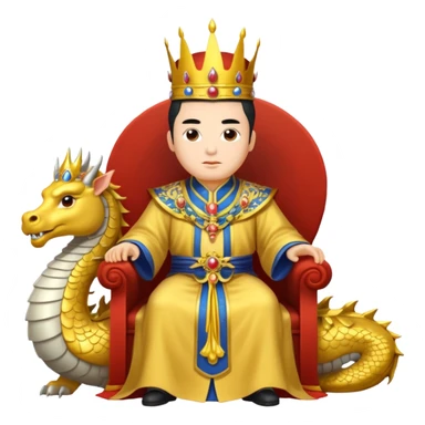 Emperor Wu Zetian sitting on the Dragon throne sticker