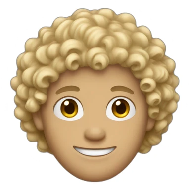 curly haired blonde man sticker