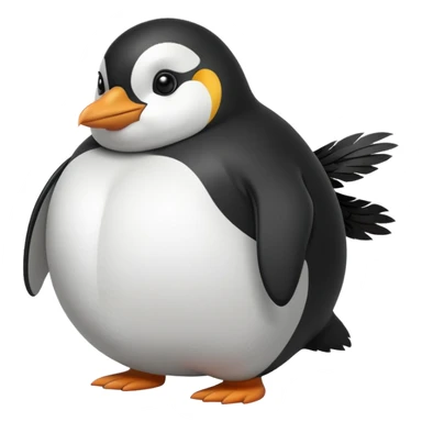 Fat penguin sticker