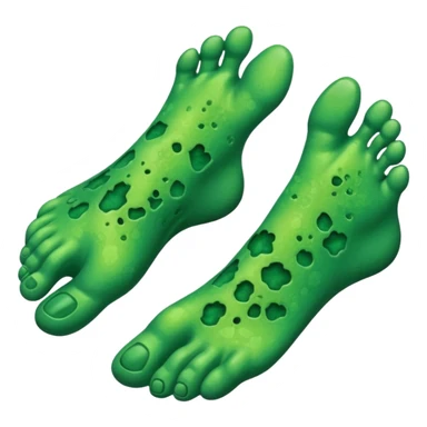 bottom feet with full of molds sticker