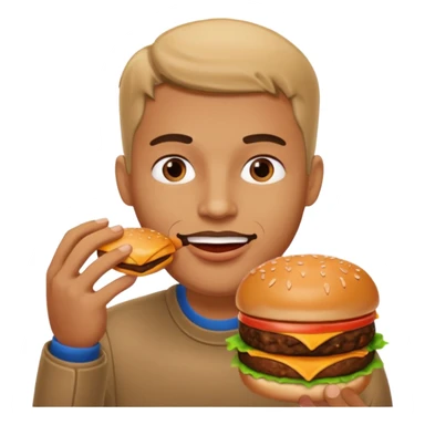 Man burger sticker