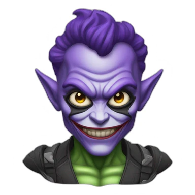 alien with muscular body and looks like joker sticker
