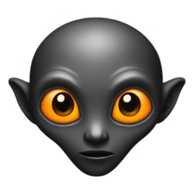 alien black with orange details sticker