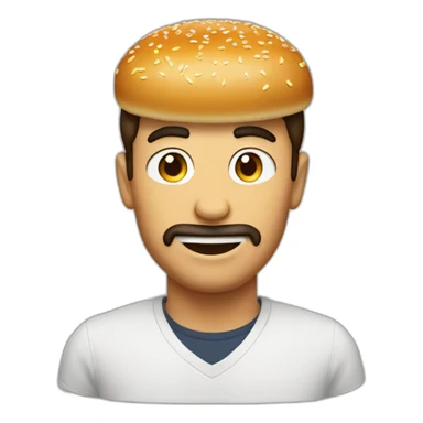 Homem com hamburguer  sticker
