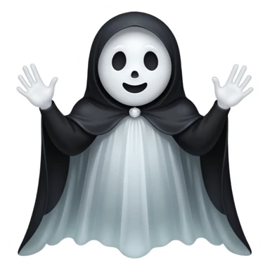 halloween ghost with black costumes  sticker