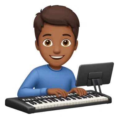 keyboardist at keyboard sticker