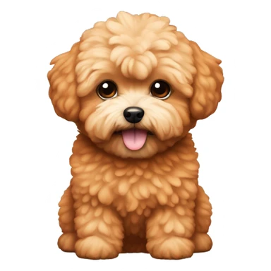 Maltipoo with orange/brown fur sticker