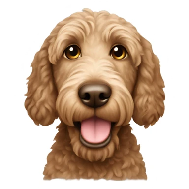 Labradoodle brown  sticker