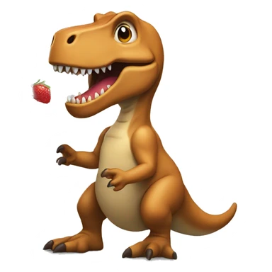 Trex eating a Madeline  sticker