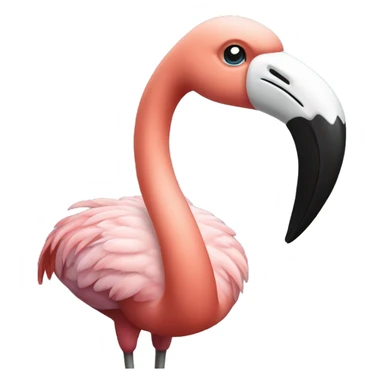 blue flamingo sticker