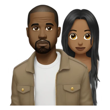 Kanye west with Travis scott sticker