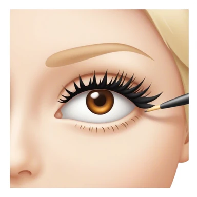 batting eyelashes sticker