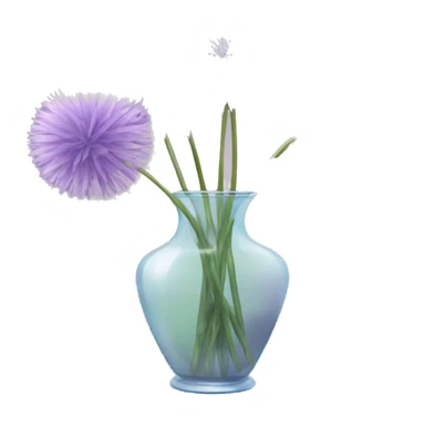 Light purple dandelions in a vase sticker