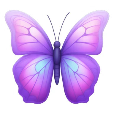 Glowing Pastel purple-gradient butterfly sticker