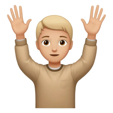 Make a person doing the 67 meme with the words six seven on there hands  sticker