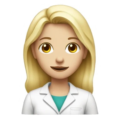 Blonde girl holding medicine  sticker