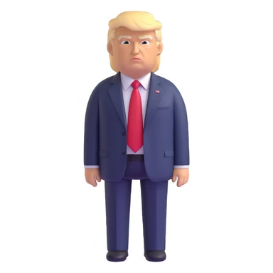 trump with a red tie sticker