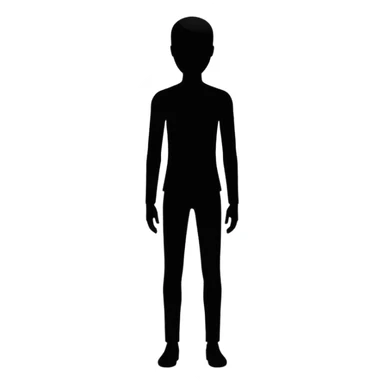 silueta negra persona sin rostro sticker