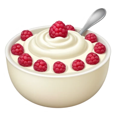 yoghurt bowl with Raspberry sticker