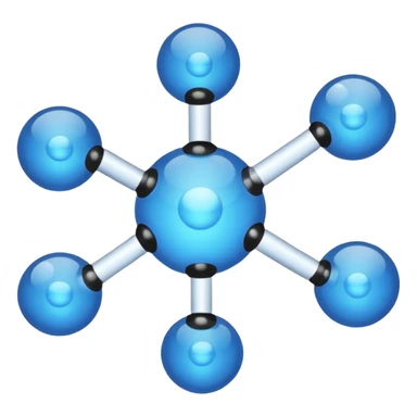 blue chemical molecule sticker
