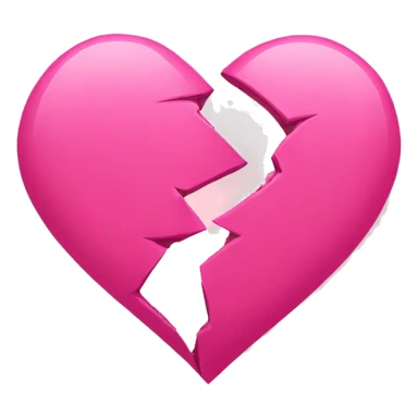 Pink broken heart sticker
