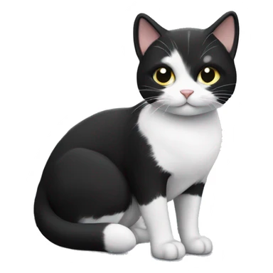 black and white cat in nordic mountains christmas sticker