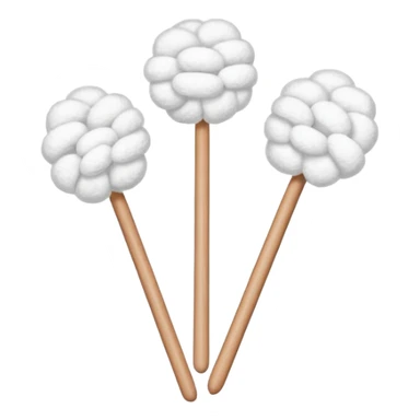 cotton swabs, wooden sticks with cotton balls at the ends sticker