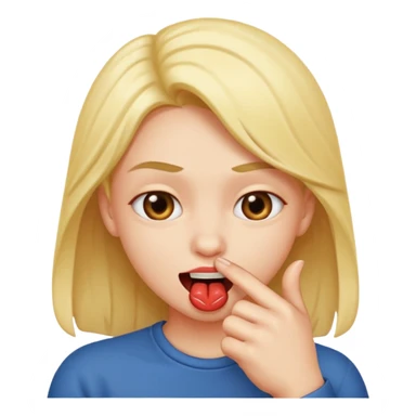 Biting finger seductively  sticker