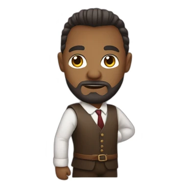 a businessman in vikings style sticker