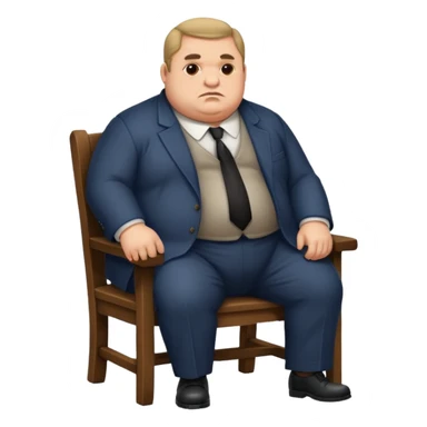Mafia big fat boss sit on a chair sticker