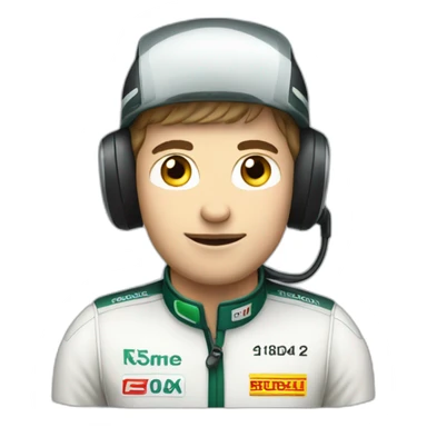 f1 car driver on a phone sticker