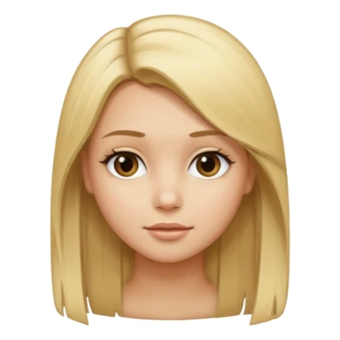 Girl with blonde hair dirty blonde pin straight hair  sticker