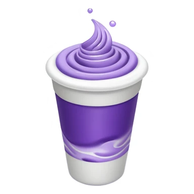 purple liquid in a white foam cup sticker