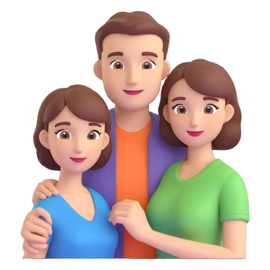 couple posing, close up pose, living room background sticker