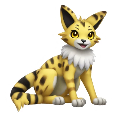 Anthro Metabee Medabee Renamon Zeraora Vernid Serval sticker
