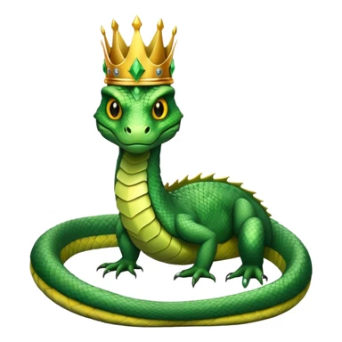 basilisk snake with crown and deadly gaze sticker