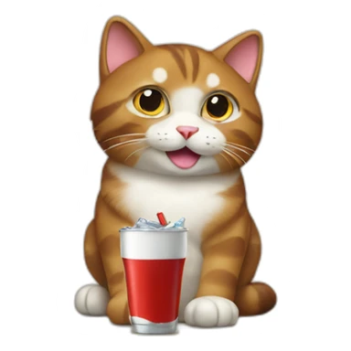 cat with cola sticker