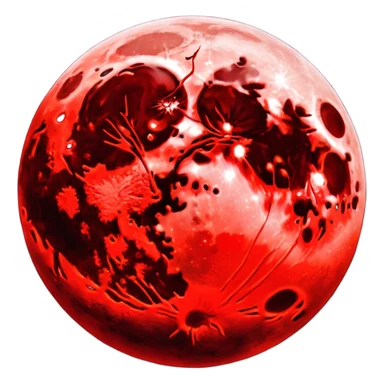 Blood moon sticker