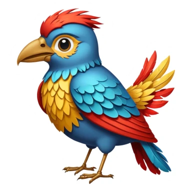 medieval animal bird sticker