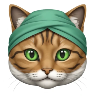 doctor cat, black surgeon mask sticker