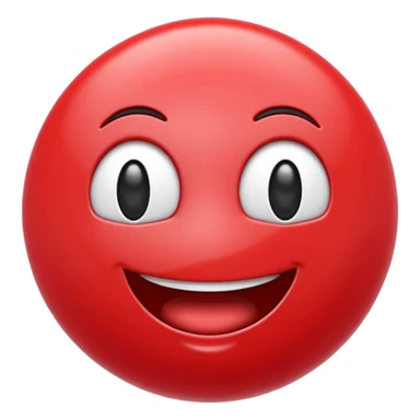 Emoji carton rouge sticker