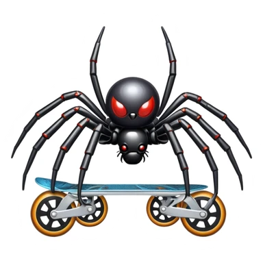 Spider with rollerblades  sticker