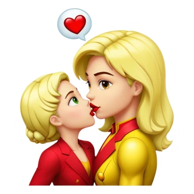 The Flash in Kiss She Flash Girl Romantic Hulk Mix "3d Emoji Old" sticker