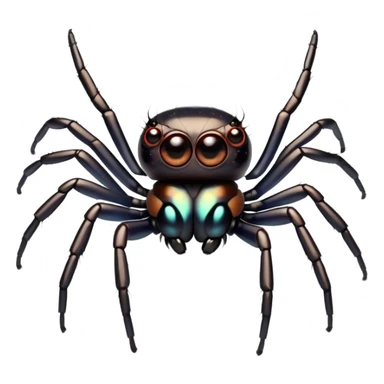 intelligent jumping spider with complex eyes sticker