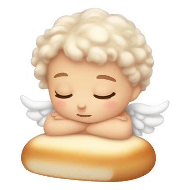 Baby angel on bread sticker