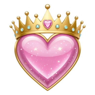 magical girl tiara themed heart sticker