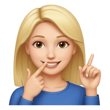 Casi como el primero, pero que no sean dos dedos, y que ese dedo solo este como el 2 dedo de la segunda mujer sticker